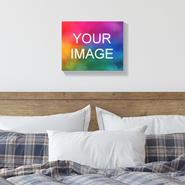 Custom Upload Your Image Photo Picture Logo Canvas Print (Insitu(Bedroom))