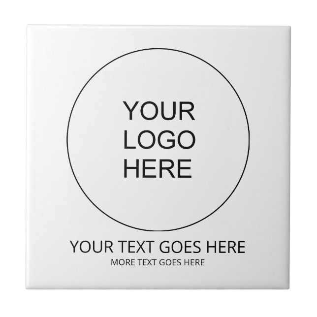 Custom Upload Your Own Business Company Logo Tile (Front)