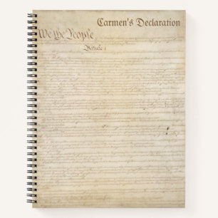 Custom US Constitution Notebook