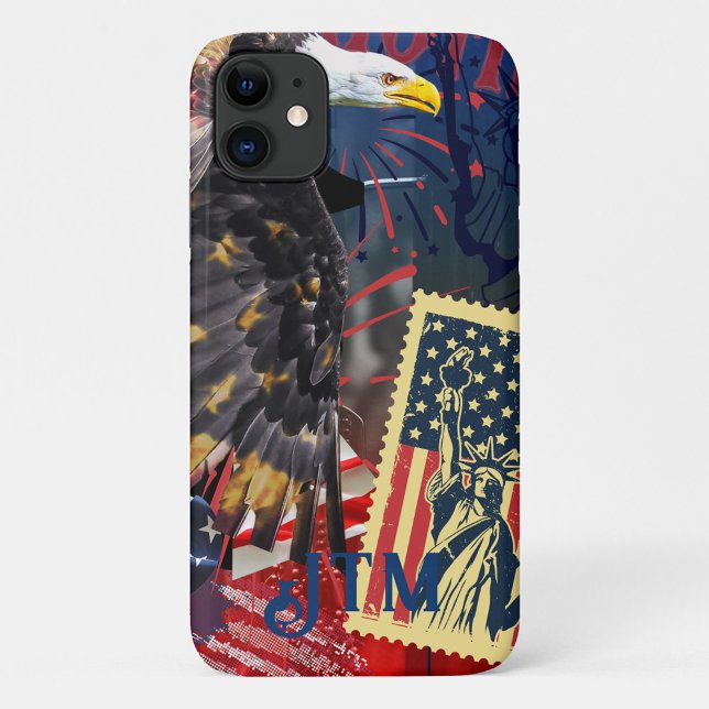 Custom Usa Eagle Stamp and Liberty Bell    Case-Mate iPhone Case (Creator Uploaded)