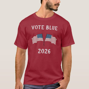 Custom USA Flag Vote Blue T-Shirt