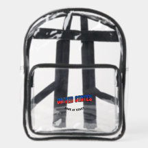 Custom USA Heritage 3D Clear Stadium Backpack