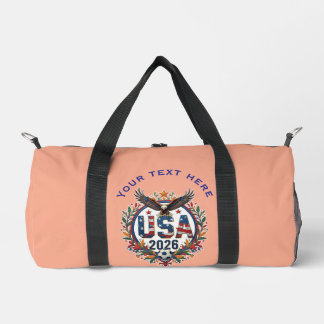 Custom USA National Soccer Team Bald Eagle Logo v2 Duffle Bag