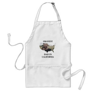 Custom USA photo Okayest dad Fathers day Standard Apron