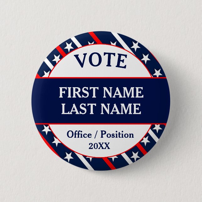 Custom USA Vote Campaign  2 Inch Round Button (Front)