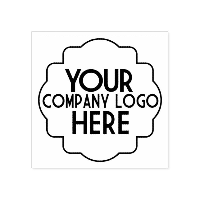 Custom Use Your Own Company Logo Modern Rubber Stamp (Imprint)