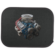 Custom V8 Engine Car Floor Mats