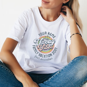 Custom Vacay Vibes Matching Family Vacation T-Shirt