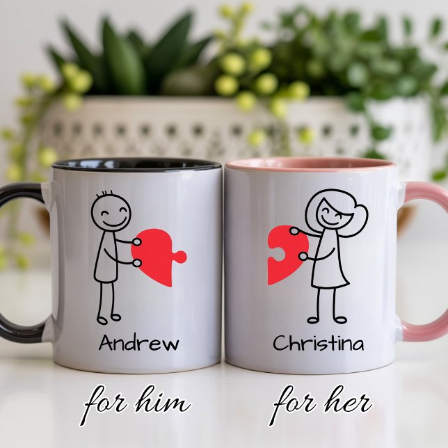 Custom Valentine’s Day Coffee Mug Gift for Couples (Romantic Couples Coffee Cup Gift for Him or Her, Custom Couple Mug Valentine’s Gift for Him or Her)