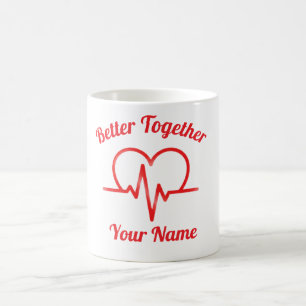 Custom Valentine’s day Heartbeat Mug Personalized