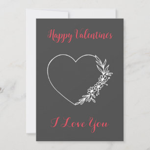Custom Valentine's Card Minimalist Modern Chic