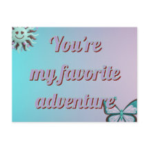 Custom  Valentine's Card | Turquoise and Purple