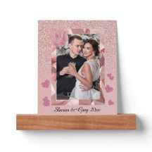Custom Valentine's day couples photo picture ledge