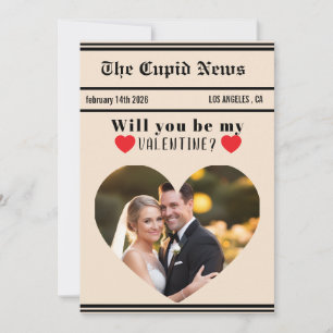 Custom Valentines Day Gift Idea, Printable Will Holiday Card
