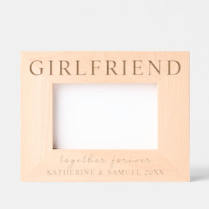Custom Valentine's Day Girlfriend Name & Date Etched Frames