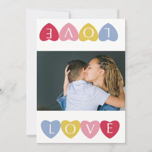 Custom valentine's day love photo collage invitation