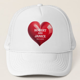 Custom valentines day personalize heart gift trucker hat