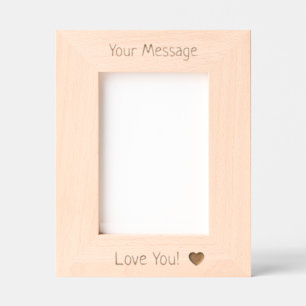 Custom Valentine's Day Personalized Wood Etched Frames