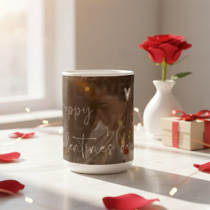 Custom Valentine's Day Romantic Couple Photo Coffee Mug