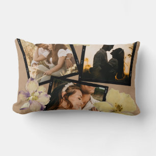 Custom Valentine's Day Romantic Couple Photo Lumbar Pillow