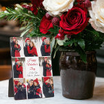 Custom Valentine's Day Romantic Couple Photo  Plaque<br><div class="desc">This beautiful Happy Valentine's Day photo plaque has bold red script in the centre and your names surrounded by 8 romantic couple photos around the border. Select the sweetest photographs of your relationship to make a sweet photograph collage for your boyfriend, girlfriend, wife, husband, or partner. A wonderful personalized Valentine...</div>