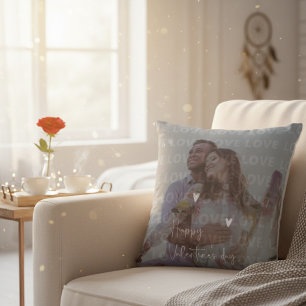 Custom Valentine's Day Romantic Couple Photo  Throw Pillow