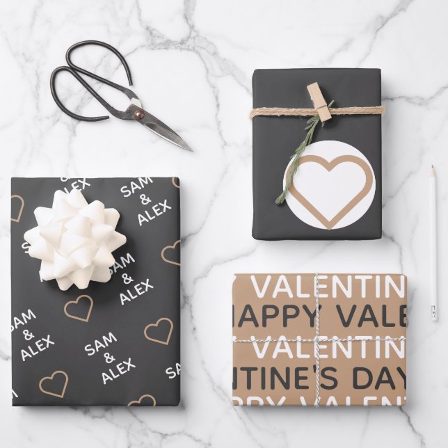 Custom Valentine's Day Wrapping Paper (Front)