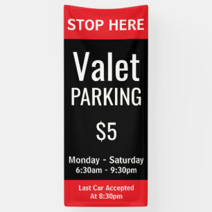 Custom Valet Parking Banner
