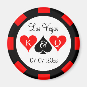 Custom value poker chip magnet wedding party favor