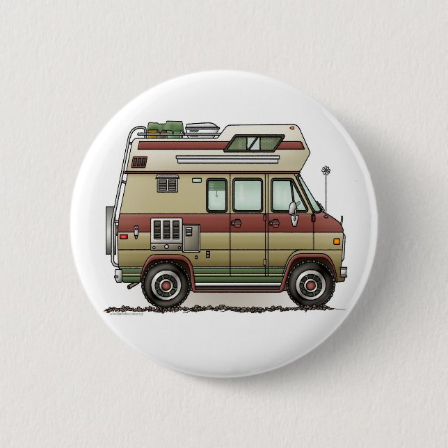 Custom Van Camper RV Button (Front)