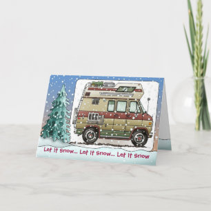 Custom Van Camper RV Holiday Cards