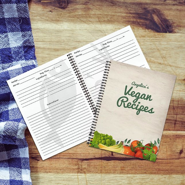 Custom Vegan Recipes Veggies  Notebook (Creator Uploaded)