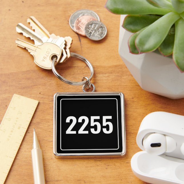 Custom Vehicle Number Plate Keychain (Desk)