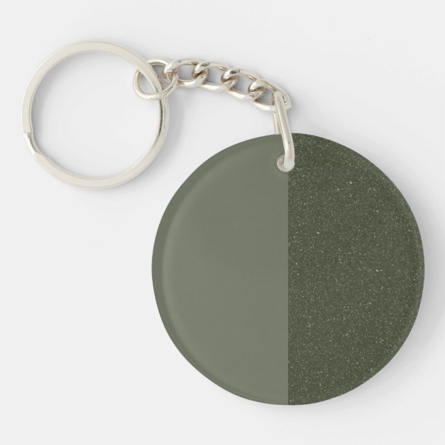 Custom Vertical Moss Green Keychain – Noise+Matte (Front)