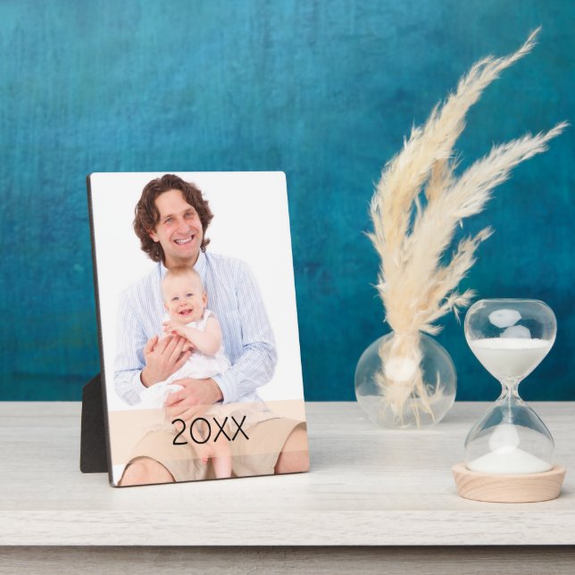 Custom Vertical Photo Year Gift Plaque (Side)