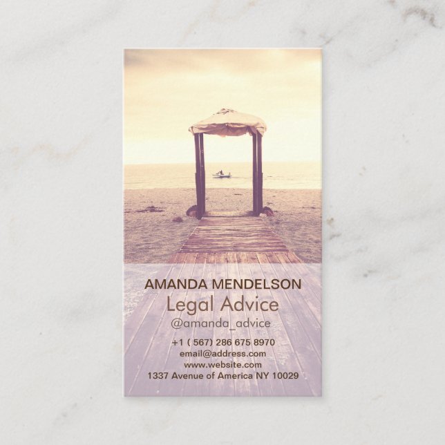 Custom Vertical photography overlay template Business Card (Front)