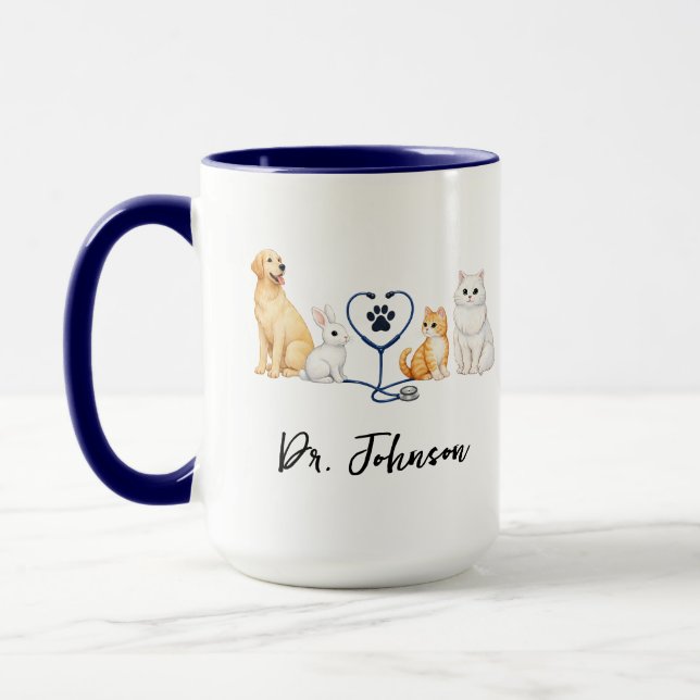 Custom Veterinarian | Personalized  Doctor’s Day Mug (Left)