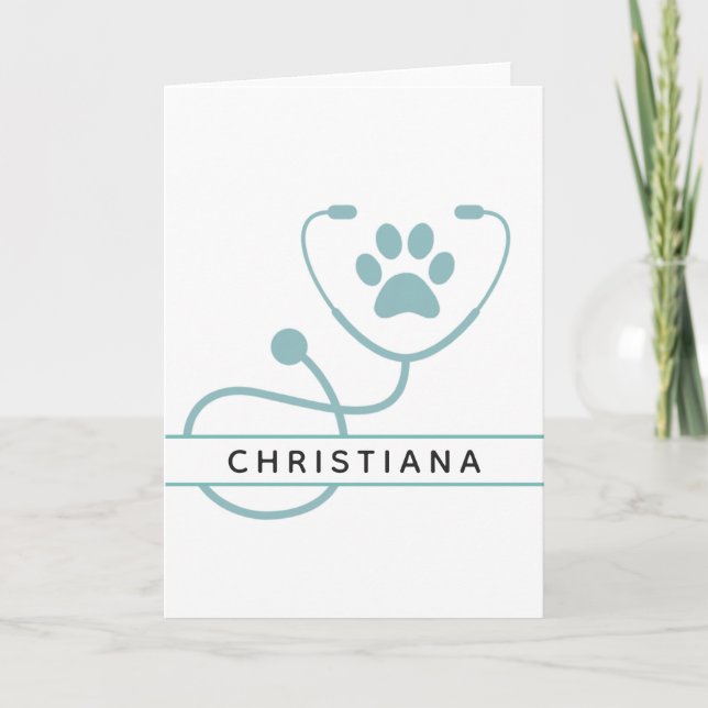 Custom Veterinarian Veterinary Professionals Card (Front)