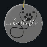 Custom Veterinarian Veterinary Tech Vet Assistant Ceramic Ornament<br><div class="desc">Custom Veterinarian Veterinary Tech Vet Assistant- This custom design makes a great gift for every Veterinarian or Vet Tech or Veterinary Assistant!</div>