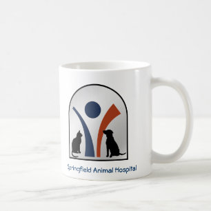 Custom Veterinary Animal Logo with Cat and Dog Coffee Mug