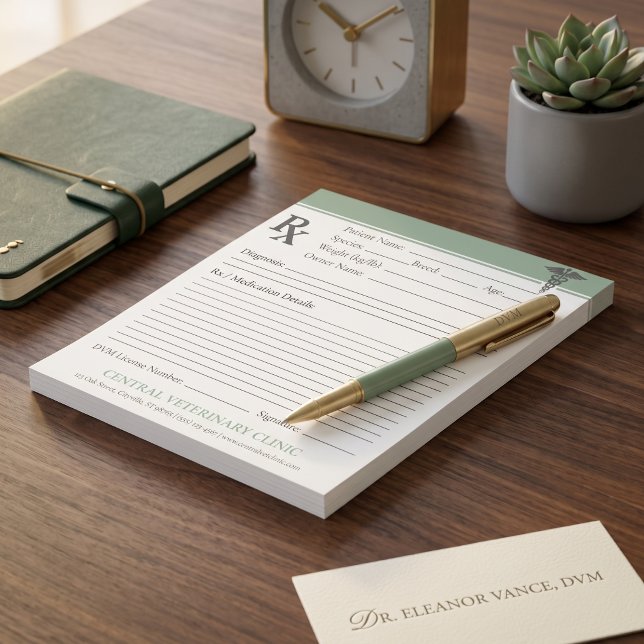 Custom Veterinary RX Prescription Pad DVM Editable (Custom Veterinary RX Prescription Pad DVM Editable)