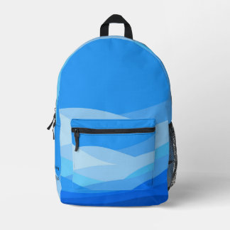 Custom Vibrant Blue Colourful Pattern Aesthetic  Printed Backpack