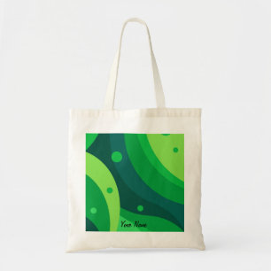 Custom Vibrant Green Colourful Pattern Aesthetic Tote Bag