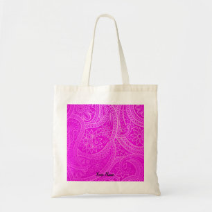 Custom Vibrant Magenta Colourful Pattern Aesthetic Tote Bag