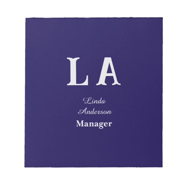 Custom vibrant professional notepad (Front)