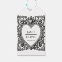 Custom Victorian heart Scroll Frame – wedding