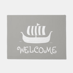 Custom viking longboat door mat/rug doormat