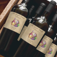 Custom Vineyard Vintage Wine Grapes Barrel