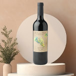 Custom Vineyard Vintage Wine Grapes White Wine Label<br><div class="desc">This design was created though digital art. It may be personalized in the area provided or customizing by choosing the click to customize further option and changing the name, initials or words. You may also change the text colour and style or delete the text for an image only design. Contact...</div>