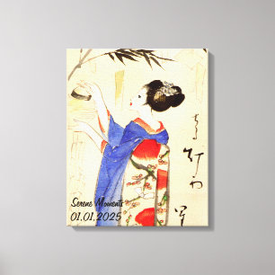Custom Vintage Aesthetic Japan Kimono Canvas Print